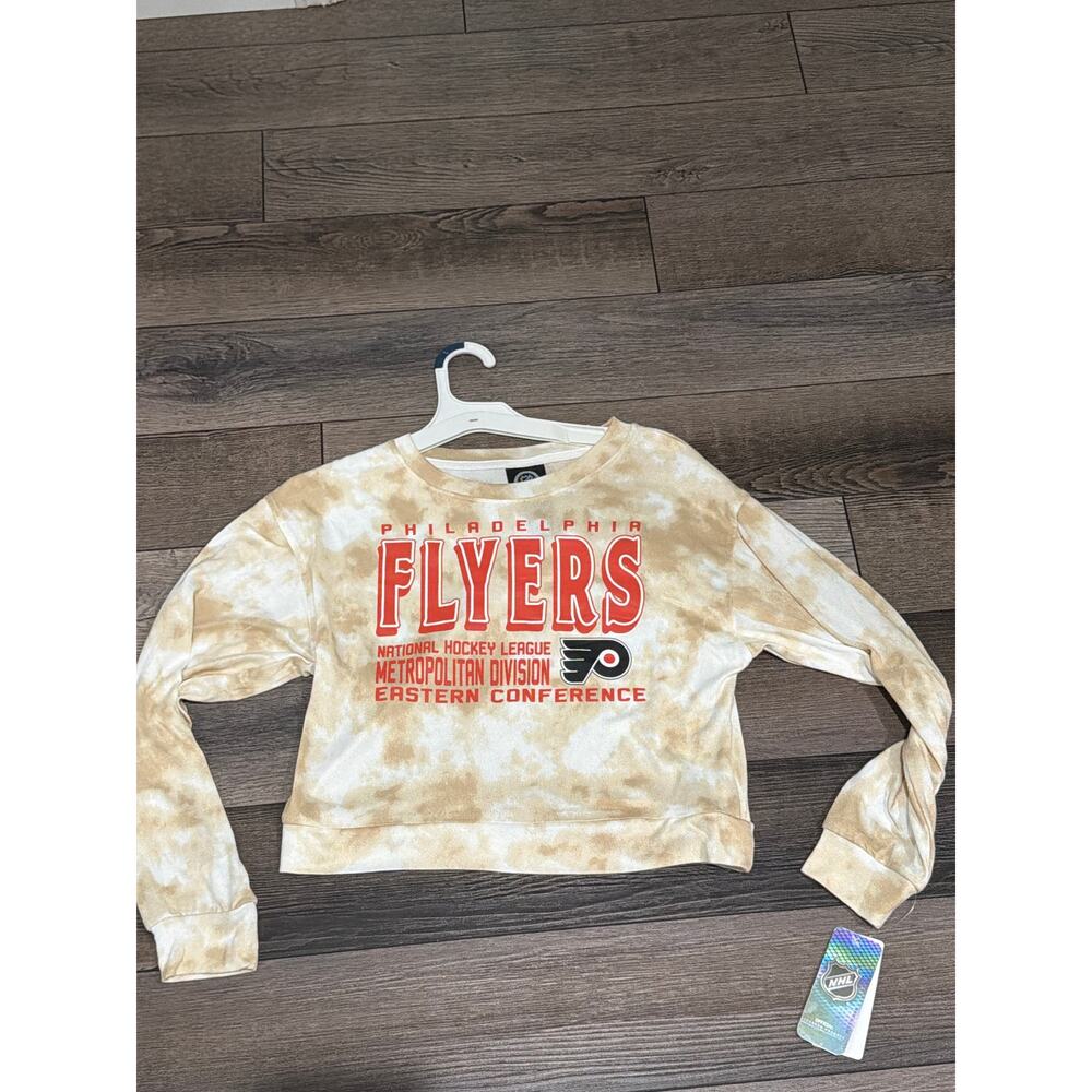 NHL Philadelphia Flyers Eastern Conference Long Sleeve Shirt Large 10/12 NWT